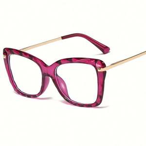 Gafas de Moda 2020 con Montura Metálica y Bisagras de Resorte, Transparentes, Rosadas, TR90, Estilo Ojo de Gato para Mujer, con Protección Anti Luz Azul - Product Image 6