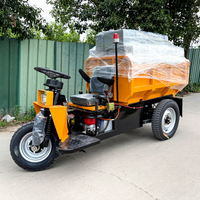 Mini Camión Volquete de 60V y 2500kg para Operaciones de Construcción y Minería, Motor Eléctrico de Tres Ruedas, Caja de Cambios, Rodamientos