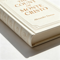Livre classique du monde en gros, édition Monte Cristo, couverture rigide en cuir de qualité supérieure, estampage à chaud, impression offset, personnalisable OEM