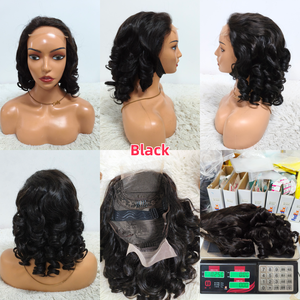 Promoción $77 Pelucas de Cabello Humano con Encaje Transparente 4x4, Ondulado y Voluminoso, 18 Pulgadas, 250 Gramos, Cabello Completo, 300% de Densidad, Venta al Por Mayor - Product Image 4