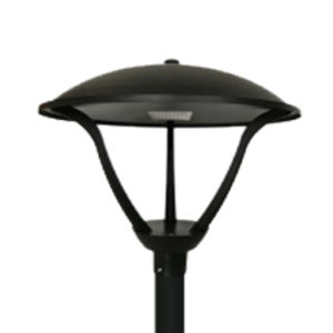 Lampe de jardin LED noire en forme de couvercle de pot en forme de champignon, demi-cercle, hémisphère, série J02, 3 pieds, support de bras - Product Image 1