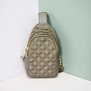 Bolso de teléfono acolchado multifunción Unisex, bolsa de uso diario, informal, acolchada, cruzada, para el pecho