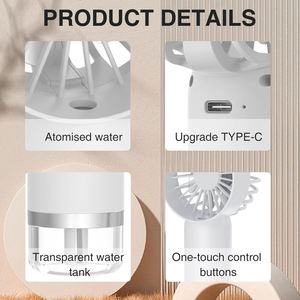 Ventilateur portable de poche humidificateur mini brumisateur avec réservoir d'eau – Offre spéciale - Product Image 5
