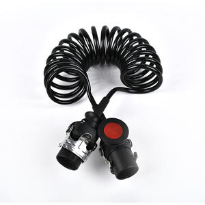 Remolque de camión resistente ABS Cable espiral eléctrico de 7 núcleos con dos enchufes de plástico asidero rojo - Product Image 1