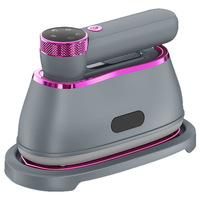 Mini fer à vapeur portable à affichage numérique, 5 niveaux de réglage, 1200W, réservoir d'eau de 180ml, fer à vapeur électrique pour vêtements