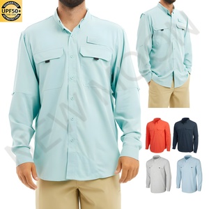 เสื้อเชิ้ตตกปลาแบบแห้งเร็ว ป้องกันแสงแดด สำหรับกิจกรรมกลางแจ้ง แบบสั่งทำขายส่ง มีกระเป๋าและกระดุม แขนยาว - Product Image 1