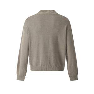 Vente en gros Automne Hiver Hommes Pull en coton lourd uni à demi-zip Tricoté pour le travail et les loisirs - Product Image 3