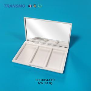 Nouvelle palette d'ombres à paupières carrées personnalisées, 3 couleurs, emballage de maquillage, palette de blush avec miroir, poudre hautement pigmentée, emballage - Product Image 5