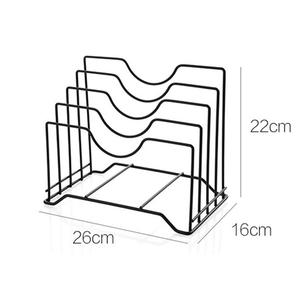 Soporte de tabla de cortar para cocina, organizador de almacenamiento, cubierta de acero inoxidable, estante para platos - Product Image 6