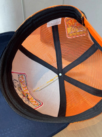 Gorra Trucker Deportiva Personalizada OEM de 6 Paneles con Rayas, Parche de Cuero, Malla, para Hombre, Ideal para Caza y Actividades al Aire Libre