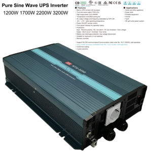 MEAN WELL onduleur UPS série NTU 1200W <span class=keywords><strong>1700W</strong></span> 2200W 3200W onduleur à onde sinusoïdale pure avec fonction UPS Meanwell - Product Image 2