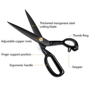 مقص خياطة ملابس عالية الجودة من الفولاذ المغنزيني ، حافة ناعمة ، إكسسوارات خياطة درجة ذاتية الصنع للتطريز والقص - Product Image 3