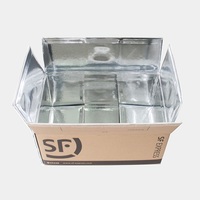 Boîte d'expédition isotherme réutilisable pliable Conteneur à chaîne du froid pliable pour le transport de viande congelée, de poisson et de volaille