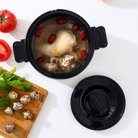 Ensemble de 3 casseroles isothermes de luxe en acier inoxydable 2L 4L 8L à double paroi avec poignée portable pour garder les aliments au chaud