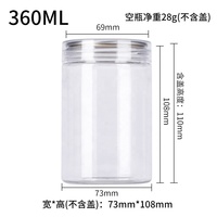 300ml à 650ml en plastique pour animaux de compagnie anneau tirer peut bouteille de boisson en plastique Pop peut boire bouteille avec bouchon en aluminium/plastique