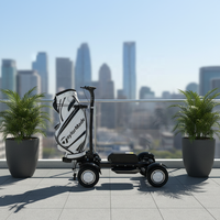 Chariot de golf électrique pliable à 4 roues en aluminium 2400W 48V20Ah avec batterie au lithium