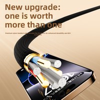 Câble USB 2.0 USB-C de 1m, vente chaude d'usine, charge rapide PD 240W 5A, conducteur en cuivre pur, alliage d'aluminium, PVC/Nylon, logo personnalisé