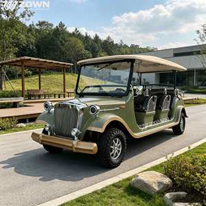 Voiture électrique vintage à grande autonomie pour projets d'investissement touristique commercial – Chariot de tourisme rétro alimenté par batterie - Product Image 1