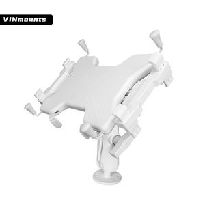 VINmounts Medical Use 12.7-15.6 Inch Reinforced Nylon <b>Tablet</b> Back Clip White Adjustable Holder <b>for</b> Healthcare Equipment Cart - Product Image 2