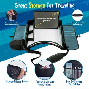 Muestra gratis BSCI Factory Custom Car Seat Table Kids Travel Tray Lap Tray Car Seat Snack Kids Travel Tray for Toddler Car Seat - Product Image 5