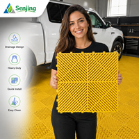 Dalles de sol pour lavage de voitures, emboîtables, en PVC robuste, antidérapantes, résistantes à l'usure, imperméables, solution pour garage