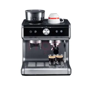 사무실 에스프레소 커피 메이커 및 그라인더 반자동 15 바 카푸치노 커피 머신 상업용 라떼 메이커