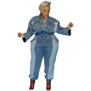 Stylish \u0026 Hot plus size denim jumpsuit 