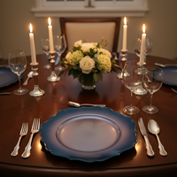 Assiettes de Présentation Personnalisées Pigmentées de 13 Pouces pour Mariages, Luxe, Durables, Réutilisables, pour Dîners, Anniversaires, Hôtels et Événements - Offre Spéciale