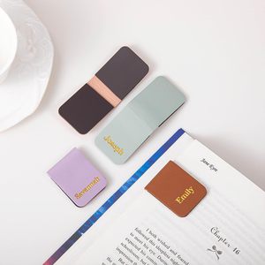 High Quality Promotional Gift Customized LOGO New Design Cute Creative Leather Magnetic Bookmarks Blank Wholesale Cheap Bookmark