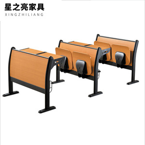 Starlight School <b>Desk</b> Chair Row <b>Solid</b> <b>Wood</b> Tiered Seating For Classroom Use - Product Image 1