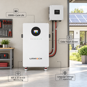 Sistema de Almacenamiento de Energía Solar EMS, Batería de 15 kWh, Montaje en Pared, 51.2V 300Ah 314Ah 16kWh para Hogar Residencial, Stock en la UE - Product Image 5