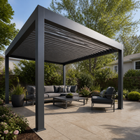 Pergola motorisée en aluminium Jiake avec toit à lames orientables imperméable pour projets de terrasses, jardins et espaces extérieurs
