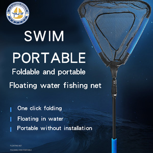 Landing Net Telescopic Aluminum Alloy Foldable 30cm Depth With Glued Net Bag For <b>Fishing</b> - Product Image 2