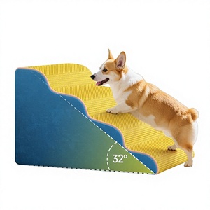 Pet Dog Stairs <b>Bed</b> Steps Non-Slip Removable Washable Sponge Climbing Ramp Ladder Small Senior Dogs Indoor Use All-Season Five - Product Image 1