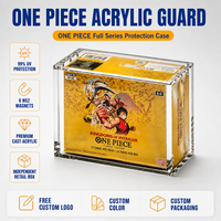 Boîte de présentation en acrylique OP-04 One Piece Booster Box avec couvercle magnétique, protection UV à 99 %, Kingdoms of Inteigue One Piece Card Game