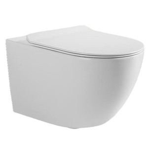 Inodoro suspendido BATH de 490 mm, compacto, sin borde, con asiento. - Product Image 5
