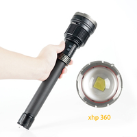 Lampe torche LED rechargeable XHP360, 14000 lumens, haute puissance, super lumineuse, zoomable, étanche IP65, en alliage d'aluminium, portée de 500 m