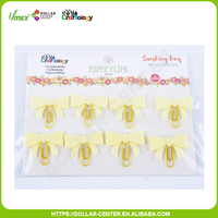Dollar Center Manufacturer Mini Pinces à cheveux en feutre couleur jaune clair Modèle 10065