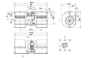 Ventilador Centrífugo EC Ebm-papst K3G097-AK34-65 de 97 mm y 26 V, 394 W, Soplador Industrial de Alto Flujo de Aire, Alta Presión Estática, Baja Corriente y Altas RPM - Product Image 4