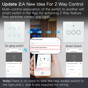 Tuya Moes Glas WiFi Wand Touch Panel Smart Lichtsc halter 6 Gang RF Wireless Muilti-Control Kompatibel mit <span class=keywords><strong>Alexa</strong></span> Google Home - Product Image 3
