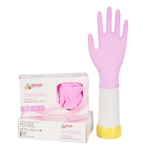 ถุงมือไนไตรล์แบบไม่มีผงสำหรับสอบแบบใช้แล้วทิ้งไนไตรล์สีชมพูดำดำ4MIL - Product Image 6