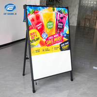 Panneau publicitaire LED rectangulaire personnalisé en forme de A, panneau d'affichage LED, menu LED, publicité ultra-mince, vente en gros, panneau LED pliable en forme de A