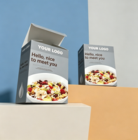 Boîte d'emballage robuste personnalisée, boîte à granola laminée pour l'affichage des céréales en supermarché et la distribution de flocons d'avoine pour le petit-déjeuner