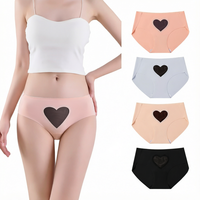 Groothandel dames dunne effen gekleurde naadloze low-rise dagelijkse mode transparante slip doorschijnende bikini OEM slips