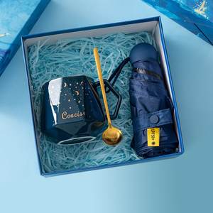 Cumpleaños Madre Día de San Valentín Juego de regalo Taza de vacío Taza de café Paraguas Juego de regalo Caja de regalo de lujo para mujeres - Product Image 5