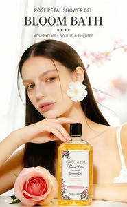 GREENLEM Gel Douche aux Pétales de Rose Infusé avec de Vrais Pétales de Rose Hydratant et Nourrissant pour Femmes - Product Image 2