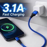 Câble USB tressé durable OEM de type A vers TYPE-C, cordon de charge USB C 3A, charge rapide 15W, câbles de données 3,3FT 6,6FT 10FT