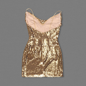 Vestidos Sexy com Brilho Dourado 2024 para Mulheres, Vestido de Festa Mini Sem Mangas e Costas Descobertas para Noite em Clube - Product Image 6