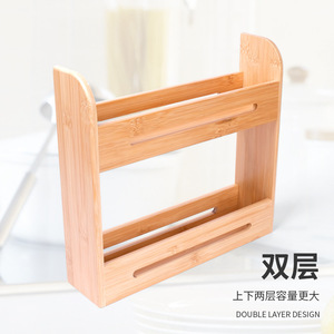 Kitchenware storage rack, countertop oil, salt, soy <b>sauce</b>, and vinegar storage rack, custom-made double-layer spice rack for - Product Image 4