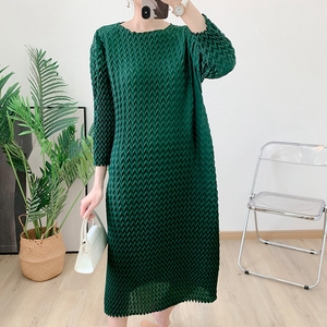 High Quality Miyake Handmade Pleated <b>Dress</b> High-end Women's Clothing <b>New</b> <b>Style</b> Chic Loose Plus Size <b>Straight</b> <b>Dresses</b> Ladies - Product Image 1